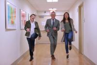 Dr. Roye shows off his dance moves with Jennifer and Olivia.